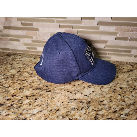 Mens Baseball Hat Thin Blue Line Police Cap Outer Banks NC Adjustable Fit Blue - Picture 5 of 13